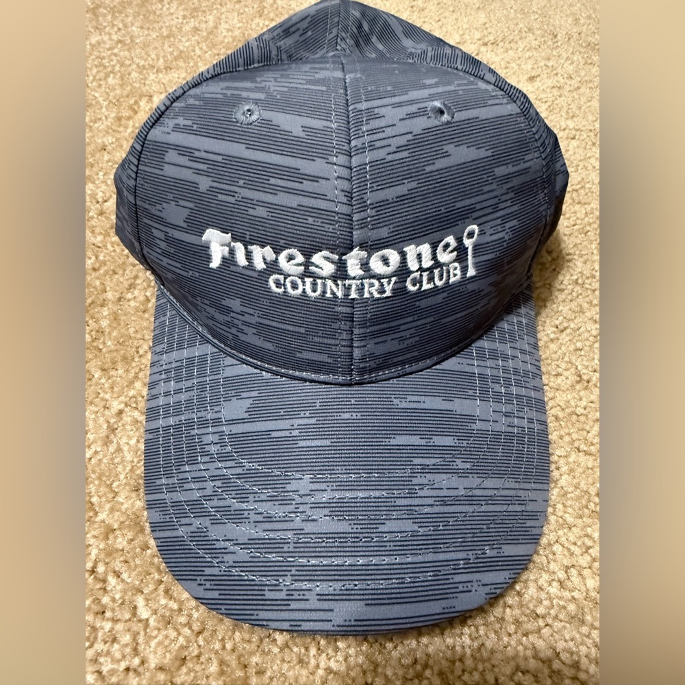 Firestone Country Club Gray Hat Cap Ahead Strapback‎ Mid Fit Golf Baseball
